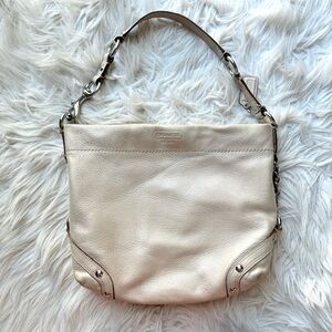 Coach Carly Hobo Slouchy F15251 Metallic Pearl Cream Purse Shoulder Bag Y2K 90s